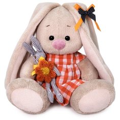 Мягкая игрушка Зайка Ми в оранжевом платье с зайчиком 15 см