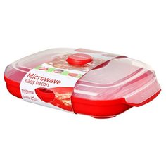 Sistema Контейнер для приготовления бекона Microwave 1143, 22.1x28.2 см, прозрачный/красный