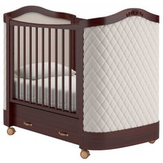 Кроватка Гандылян Тиффани декор ромб (колесо) (качалка) махагон