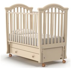 Кроватка Nuovita Perla (качалка), продольный маятник слоновая кость