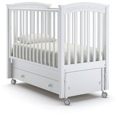 Кроватка Nuovita Perla Solo (качалка), продольный маятник белый