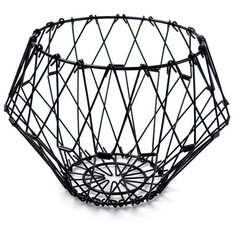 Доляна Ваза для фруктов раскладная черный