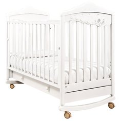 Кроватка Angela Bella Изабель (качалка), на полозьях белый