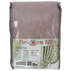 Портьеры Amore Mio RR T66 на ленте 270 см брусника 91