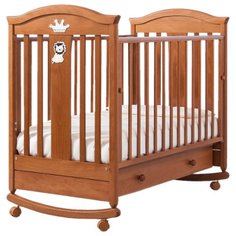 Кроватка Гандылян Даниэль (колесо) (качалка), на полозьях вишня