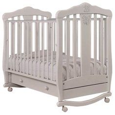 Кроватка Гандылян Доминик Люкс (качалка), на полозьях белый