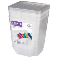 Sistema Набор из 3 органайзеров Storage 1,8 л прозрачный