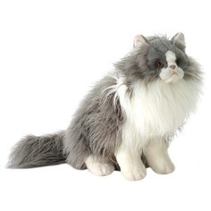 Мягкая игрушка Hansa Персидский кот Табби серый с белым 38 см