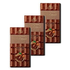 Шоколад Спартак молочно-ореховый пористый, 39% какао, 75 г, 3 шт.