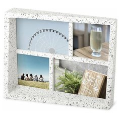 Фоторамка Umbra Edge terrazzo на 4 фото 10x10 см, 10x15 см белый/серый