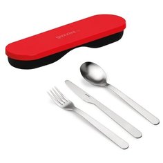 Туристический набор столовых приборов Guzzini On the Go, 3 шт. красный