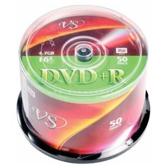 Диск DVD+R VS 4.7 GB 16x 50 шт. cake box