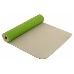 Коврик Sangh Yoga mat двухцветный, 183х61х0.6 см зеленый однотонный