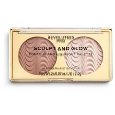 REVOLUTION Палетка для контуринга Sculpt And Glow Pro sands of time