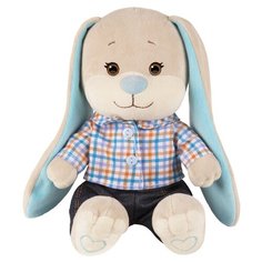 Мягкая игрушка Jack & Lin Зайчик Жак в клетчатой рубашке и джинсах 20 см