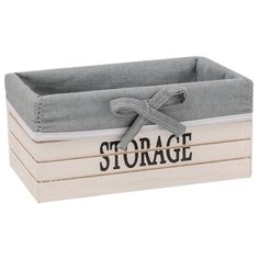 Доляна Короб для хранения STORAGE, 20 х 11.5 х 9 см белый