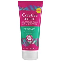 Carefree Гель Duo Effect с зеленым чаем и алоэ вера для интимной гигиены, 200 мл