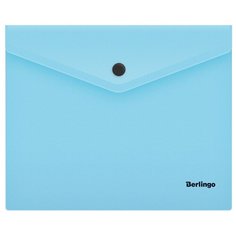Папка-конверт на кнопке Berlingo "Instinct", А5+, 180мкм, аквамарин, упаковка 10 шт.
