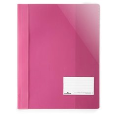 Папка-скоросшиватель DURABLE с прозрачным листом А4+, розовый, 25 шт./уп.