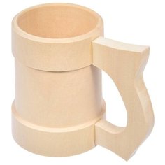 Кружка точёная 0,5 л, липа, "Банные штучки" /10 (30039)