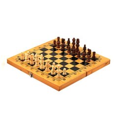 Настольная игра из дерева 3-в-1 "Шахматы, шашки и нарды" 35,5*5* 18,5 см. Компания Друзей