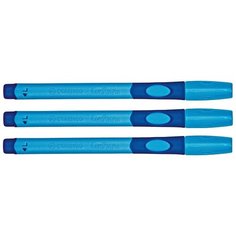 Набор из 3-х ручек STABILO "Left Right", для ЛЕВШЕЙ, корпус синий