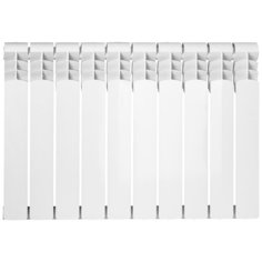 Радиатор секционный биметаллический ATM Metallo 500/80, 14.7 кг, 1.9 л, подключение универсальное боковое, кол-во секций 10, 800 мм. белый