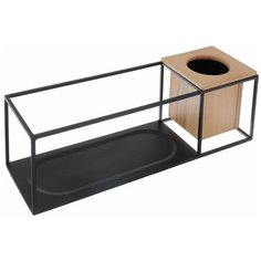 Полка Umbra Cubist малая 38х11х11 см, черный/коричневый