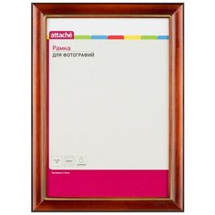Рамка А4(21х30)ATTACHE коньяк+золото+лак,дер.багет 25мм,настен.