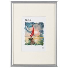 Рамка с паспарту, пластик, 21х30, серебр. цвет 516П Зебра