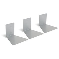Книжная полка Umbra Conceal набор 3 шт. 18х17х1 см, серебряный