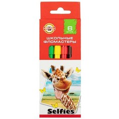 Фломастеры KOH-I-NOOR, SELFIES 6 цв., 1002/6 S KS 2 упаковки