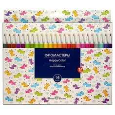 ФЛОМАСТЕРЫ HAPPYCOLOR 24 ЦВ. 2 ВИДА Bruno Visconti