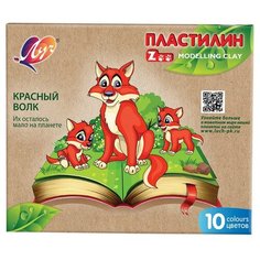 Пластилин Луч ZOO 10 цв. (длинный брусок 15 гр.), 29С 1721-08 3 упаковки