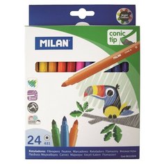 Фломастеры 24цв Milan cone-tipped, 0612324