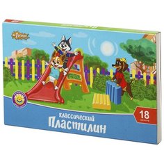 Пластилин №1 School Шустрики 18 цв 360 г, со стеком, картон 2 упаковки