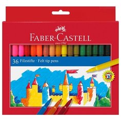 Фломастеры Faber-Castell, 36цв., смываемые, картон, европодвес, 5