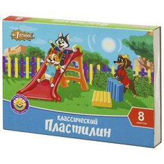 Пластилин №1 School Шустрики 8цв 160г 4 штук