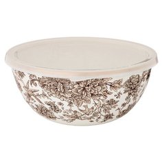 Миска Agness Royal garden 950-090, 1.7 л, белый/бежевый