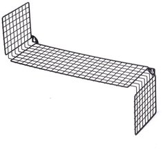 Полка настенная ilwi, 61х21х43, чёрная, из стали, в стиле лофт