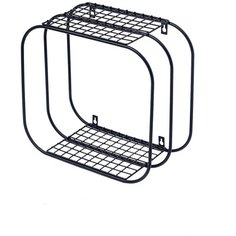 Полка настенная ilwi, 41х21х38, чёрная, из стали, в стиле лофт