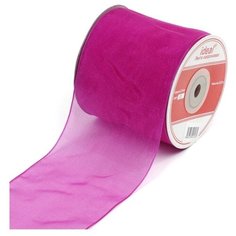 Лента Ideal капроновая 75 мм, 22.85 м 037 светлая фуксия