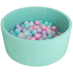 Детский бассейн ROMANA Airpool ДМФ-МК-02.53.01 бирюзовый/розовые шарики