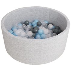 Детский бассейн ROMANA Airpool ДМФ-МК-02.53.01 серый/серые шарики
