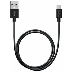 Кабель Deppa Alum USB - microUSB 1.2 м, черный