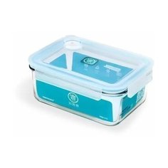 Xiaomi Контейнер для еды Anti-Drop Glass Crisper 0.715 л, голубой/прозрачный