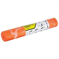 SILAPRO Коврик для йоги, ПВХ, 61х173см, толщина 4мм, Асаны.