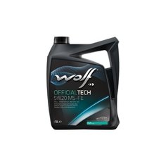 Синтетическое моторное масло Wolf Officialtech 5W20 MS-FE, 5 л