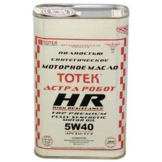 Полусинтетическое моторное масло TOTEK Астра Робот HR SAE 5W40, 1 л