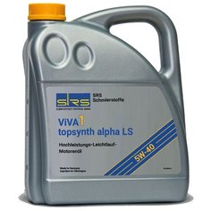 Синтетическое моторное масло SRS ViVA 1 Topsynth alpha LS 5W40, 4 л